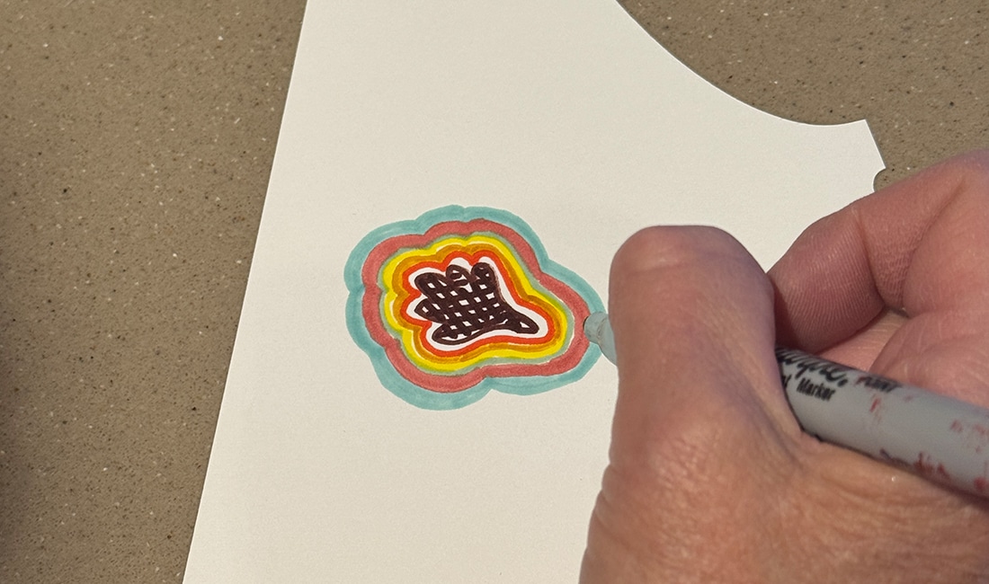 Step 1 of Button Making 101 is to draw your button design