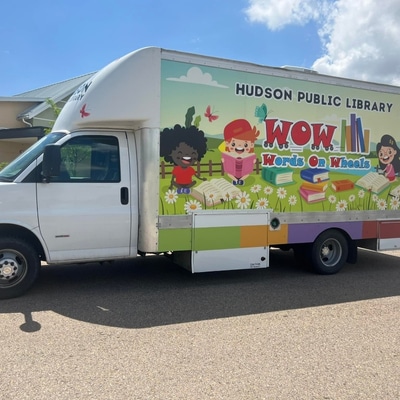 Bookmobile at Hoff Elementary